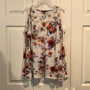 89th & Madison floral print & off the shoulder top